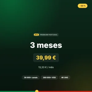 Subscrição IPTV 3 meses para Firestick e Smart TV